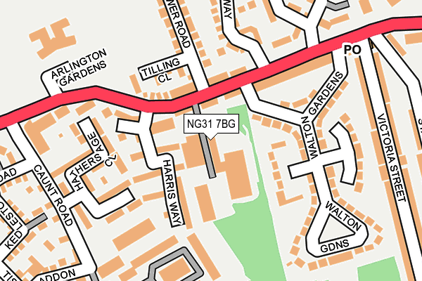 NG31 7BG map - OS OpenMap – Local (Ordnance Survey)