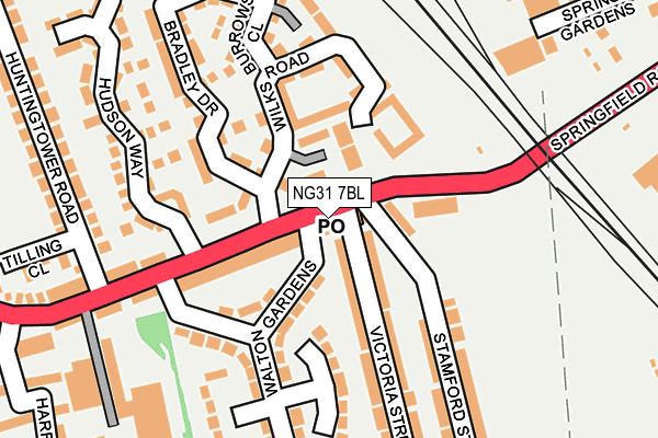 NG31 7BL map - OS OpenMap – Local (Ordnance Survey)