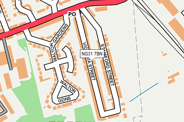 NG31 7BN map - OS OpenMap – Local (Ordnance Survey)