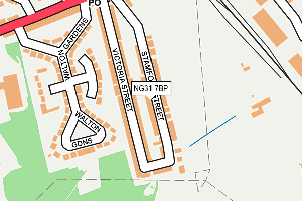 NG31 7BP map - OS OpenMap – Local (Ordnance Survey)