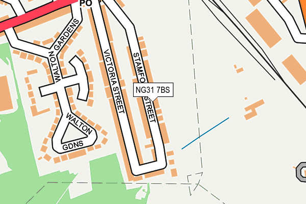 NG31 7BS map - OS OpenMap – Local (Ordnance Survey)