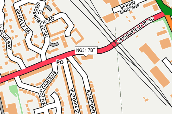 NG31 7BT map - OS OpenMap – Local (Ordnance Survey)