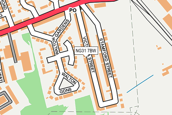 NG31 7BW map - OS OpenMap – Local (Ordnance Survey)