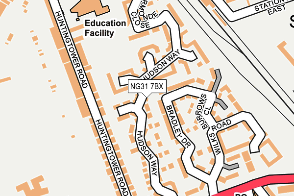 NG31 7BX map - OS OpenMap – Local (Ordnance Survey)