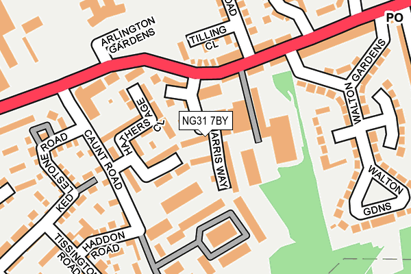 NG31 7BY map - OS OpenMap – Local (Ordnance Survey)