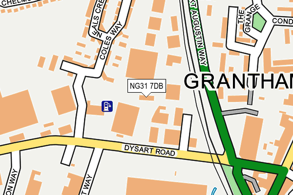 NG31 7DB map - OS OpenMap – Local (Ordnance Survey)