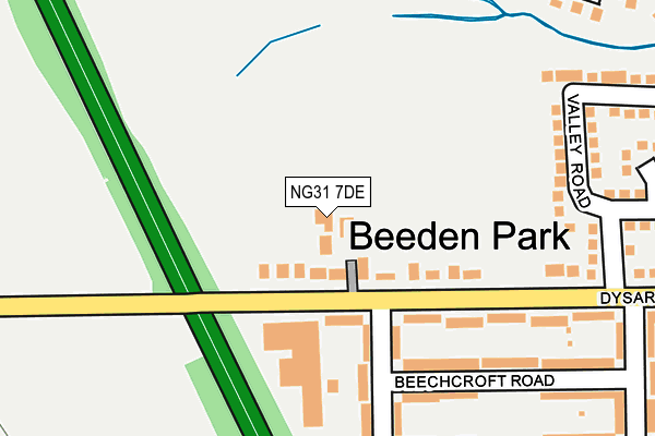 NG31 7DE map - OS OpenMap – Local (Ordnance Survey)