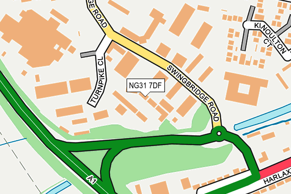 NG31 7DF map - OS OpenMap – Local (Ordnance Survey)