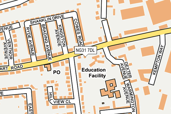 NG31 7DL map - OS OpenMap – Local (Ordnance Survey)