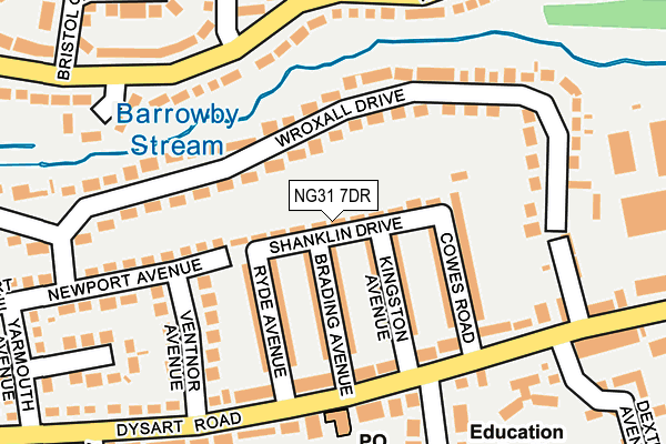 NG31 7DR map - OS OpenMap – Local (Ordnance Survey)