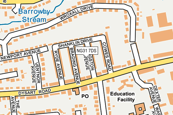 NG31 7DS map - OS OpenMap – Local (Ordnance Survey)