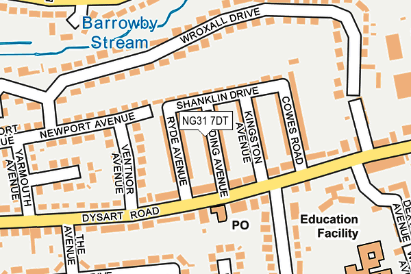 NG31 7DT map - OS OpenMap – Local (Ordnance Survey)