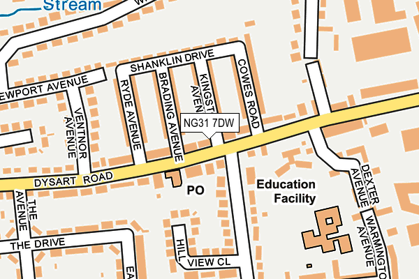 NG31 7DW map - OS OpenMap – Local (Ordnance Survey)