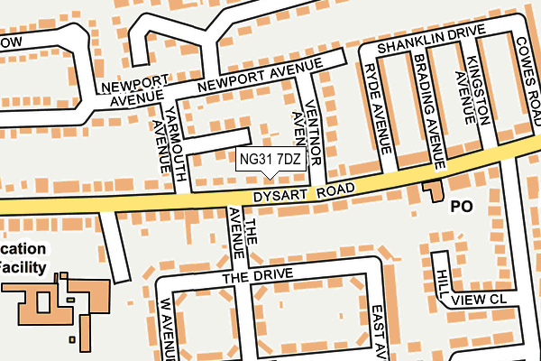 NG31 7DZ map - OS OpenMap – Local (Ordnance Survey)