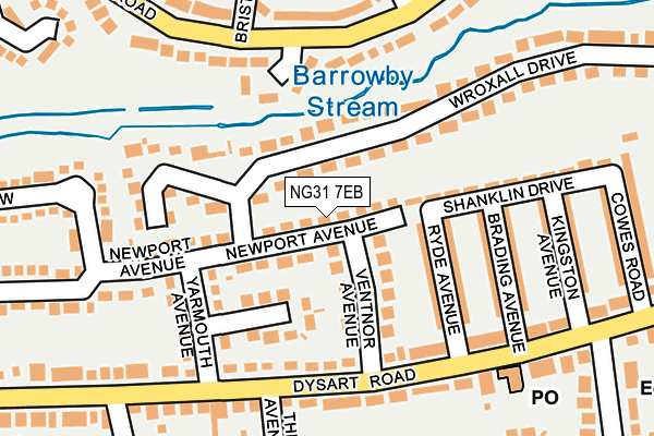 NG31 7EB map - OS OpenMap – Local (Ordnance Survey)