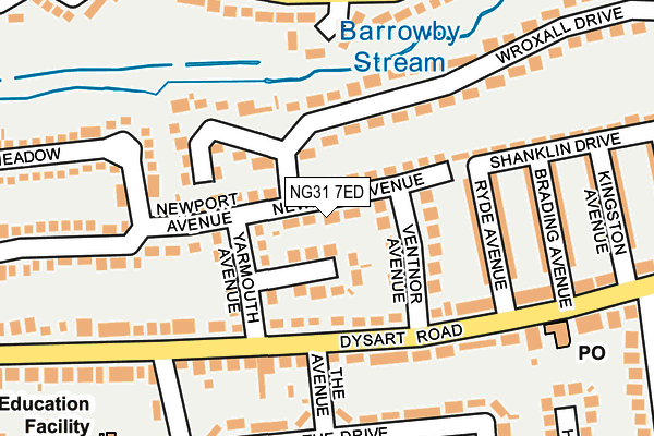 NG31 7ED map - OS OpenMap – Local (Ordnance Survey)