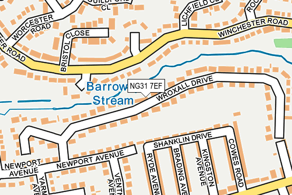 NG31 7EF map - OS OpenMap – Local (Ordnance Survey)