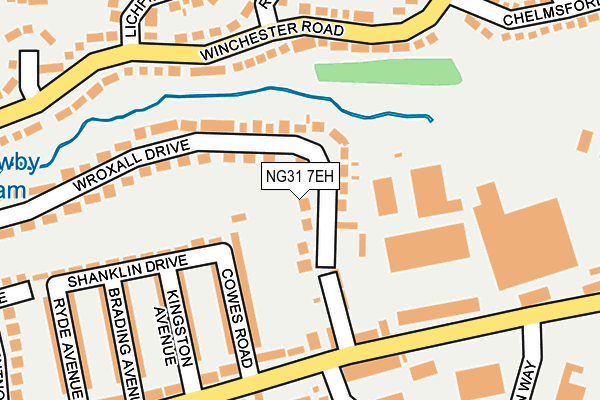 NG31 7EH map - OS OpenMap – Local (Ordnance Survey)