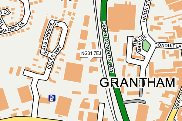 NG31 7EJ map - OS OpenMap – Local (Ordnance Survey)