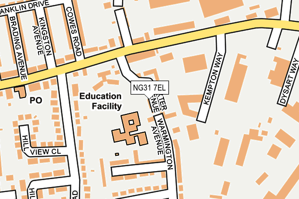 NG31 7EL map - OS OpenMap – Local (Ordnance Survey)