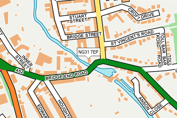 NG31 7EP map - OS OpenMap – Local (Ordnance Survey)