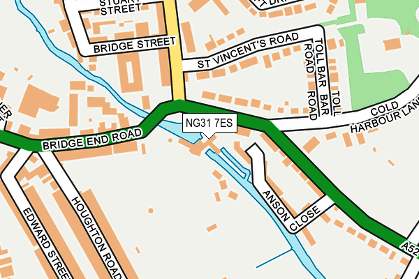 NG31 7ES map - OS OpenMap – Local (Ordnance Survey)