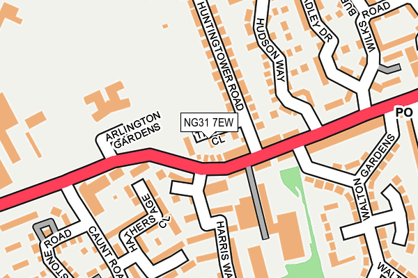 NG31 7EW map - OS OpenMap – Local (Ordnance Survey)