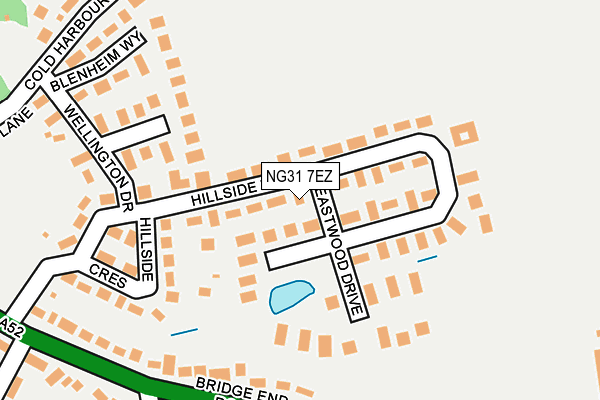 NG31 7EZ map - OS OpenMap – Local (Ordnance Survey)