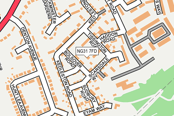 NG31 7FD map - OS OpenMap – Local (Ordnance Survey)