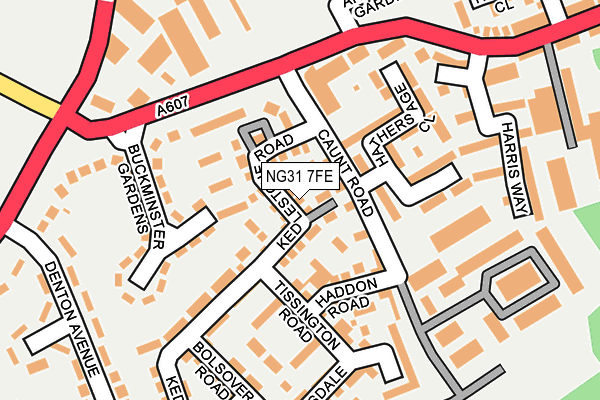 NG31 7FE map - OS OpenMap – Local (Ordnance Survey)