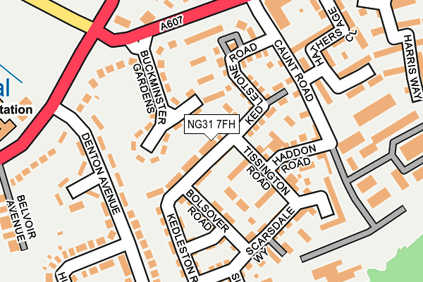 NG31 7FH map - OS OpenMap – Local (Ordnance Survey)