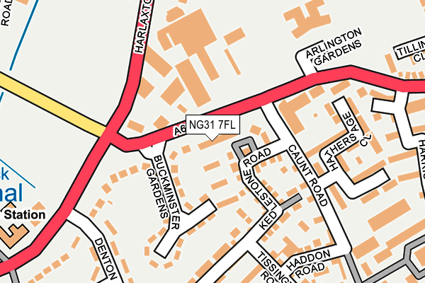 NG31 7FL map - OS OpenMap – Local (Ordnance Survey)