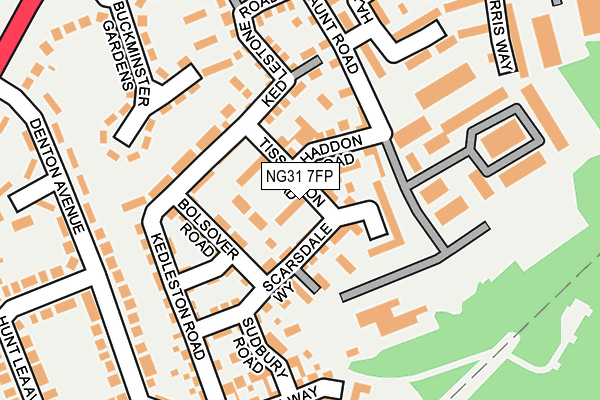 NG31 7FP map - OS OpenMap – Local (Ordnance Survey)