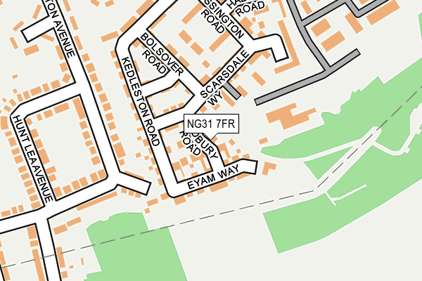 NG31 7FR map - OS OpenMap – Local (Ordnance Survey)
