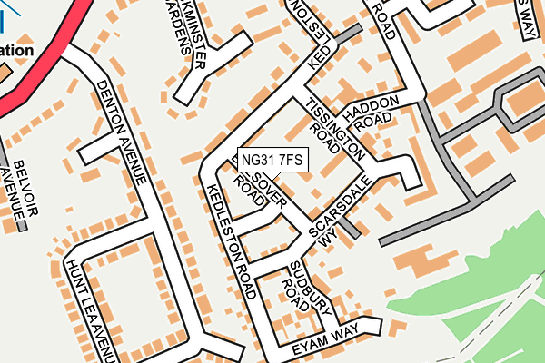 NG31 7FS map - OS OpenMap – Local (Ordnance Survey)