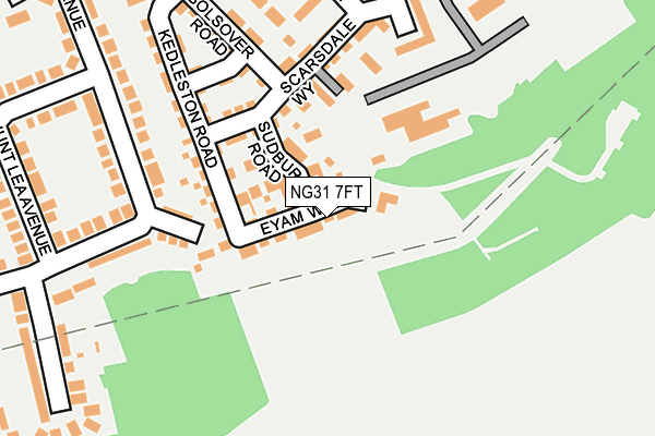 NG31 7FT map - OS OpenMap – Local (Ordnance Survey)