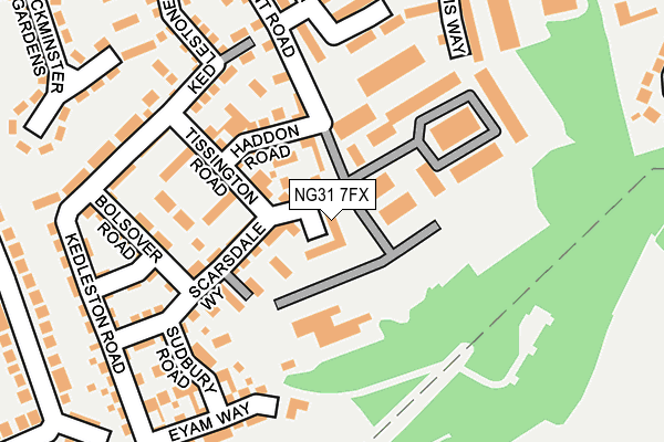 NG31 7FX map - OS OpenMap – Local (Ordnance Survey)