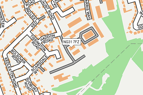 NG31 7FZ map - OS OpenMap – Local (Ordnance Survey)