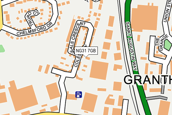 NG31 7GB map - OS OpenMap – Local (Ordnance Survey)