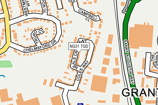 NG31 7GD map - OS OpenMap – Local (Ordnance Survey)