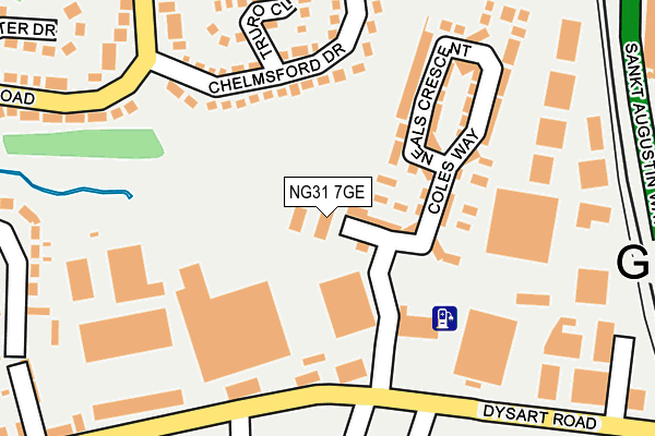 NG31 7GE map - OS OpenMap – Local (Ordnance Survey)