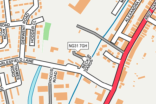 NG31 7GH map - OS OpenMap – Local (Ordnance Survey)