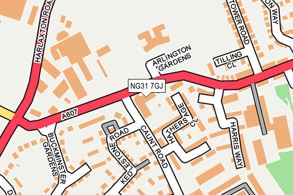 NG31 7GJ map - OS OpenMap – Local (Ordnance Survey)