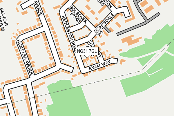 NG31 7GL map - OS OpenMap – Local (Ordnance Survey)