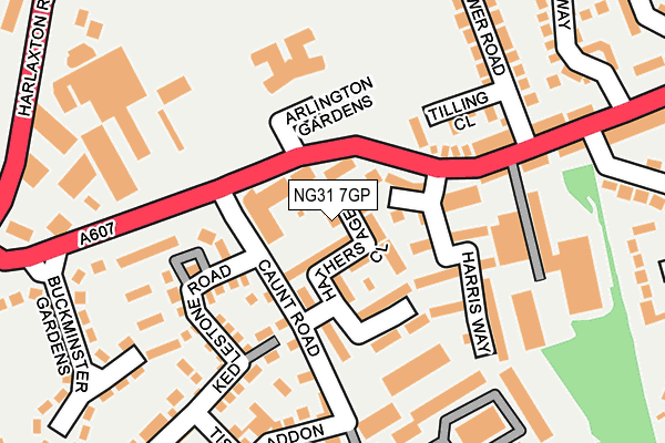 NG31 7GP map - OS OpenMap – Local (Ordnance Survey)