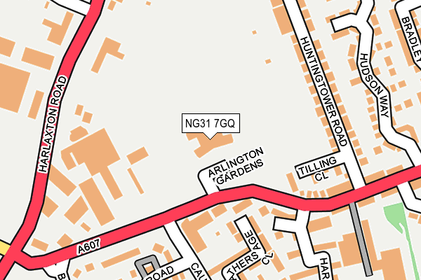 NG31 7GQ map - OS OpenMap – Local (Ordnance Survey)