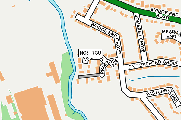 NG31 7GU map - OS OpenMap – Local (Ordnance Survey)