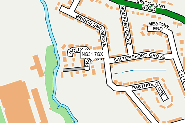 NG31 7GX map - OS OpenMap – Local (Ordnance Survey)