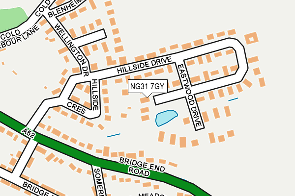 NG31 7GY map - OS OpenMap – Local (Ordnance Survey)