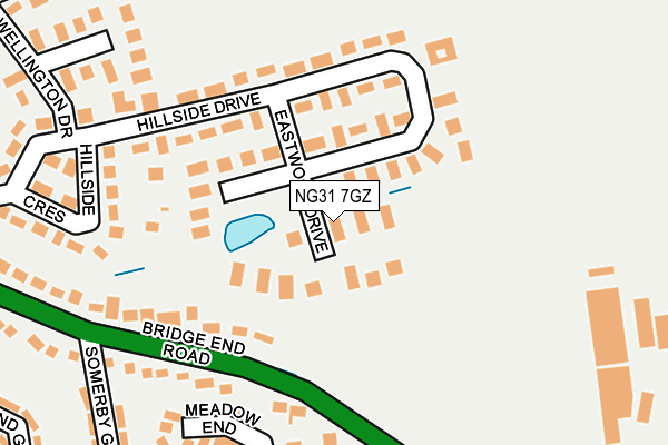 NG31 7GZ map - OS OpenMap – Local (Ordnance Survey)